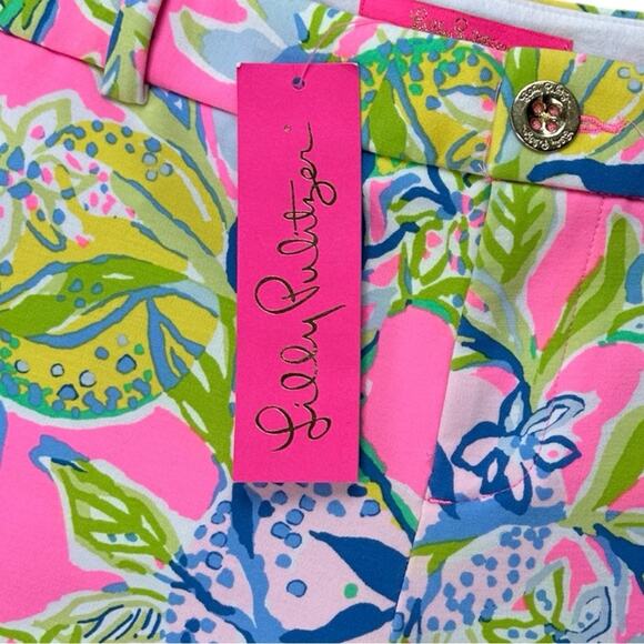 NWT Lilly Pulitzer Knit Callahan
Shorts Sz 14 Stretch pink Squeeze The Day - Picture 2 of 9
